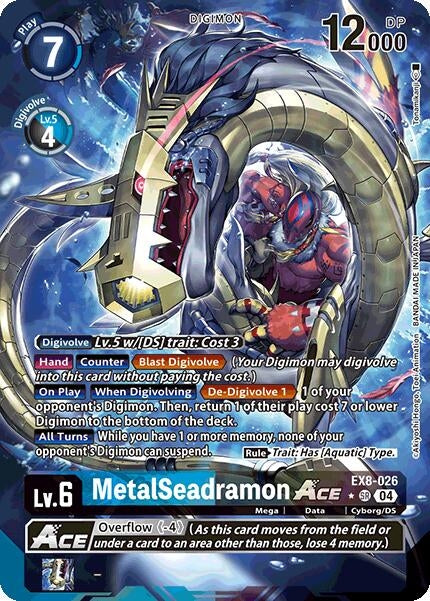 Image for MetalSeadramon ACE (Alternate Art) (EX8-026 SR) (Chain of Liberation) (EX-08) - Digimon Card Game