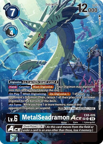 Image for MetalSeadramon ACE (Textured) (EX8-026 SR) (Chain of Liberation) (EX-08) - Digimon Card Game