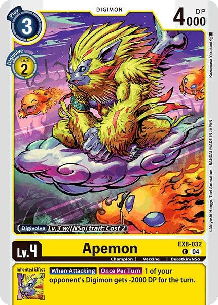 Image for Apemon (EX8-032 C) (Chain of Liberation) (EX-08) - Digimon Card Game