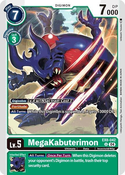 Image for MegaKabuterimon (EX8-042 U) (Chain of Liberation) (EX-08) - Digimon Card Game