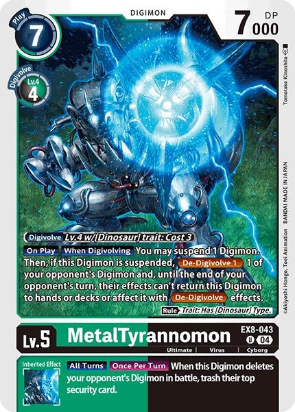 Image for MetalTyrannomon (EX8-043 U) (Chain of Liberation) (EX-08) - Digimon Card Game