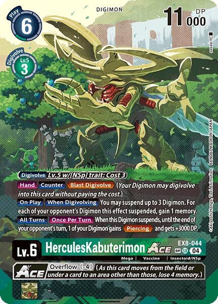 Image for HerculesKabuterimon ACE (Textured) (EX8-044 SR) (Chain of Liberation) (EX-08) - Digimon Card Game