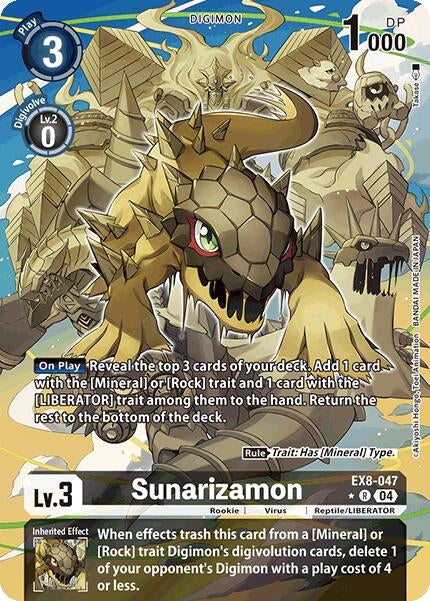 Image for Sunarizamon (Alternate Art) (EX8-047 R) (Chain of Liberation) (EX-08) - Digimon Card Game