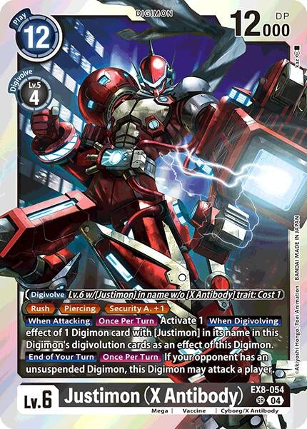 Image for Justimon (X Antibody) (EX8-054 SR) (Chain of Liberation) (EX-08) - Digimon Card Game