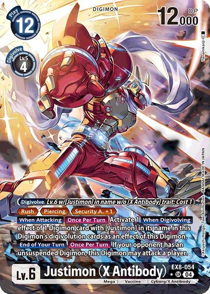Image for Justimon (X Antibody) (Alternate Art) (EX8-054 SR) (Chain of Liberation) (EX-08) - Digimon Card Game