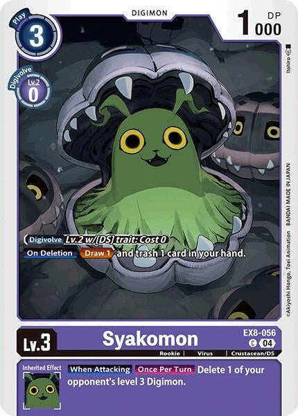 Image for Syakomon (EX8-056 C) (Chain of Liberation) (EX-08) - Digimon Card Game