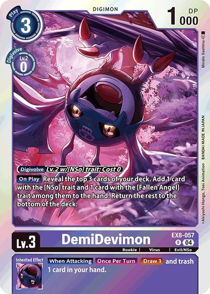 Image for DemiDevimon (EX8-057 R) (Chain of Liberation) (EX-08) - Digimon Card Game