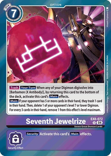 Image for Seventh Jewelrize (EX8-072 R) (Chain of Liberation) (EX-08) - Digimon Card Game
