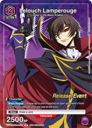 Image for Lelouch Lamperouge (Release Event Participation) (UEPR/CGH-1-016) [UE04BT: Code Geass: Lelouch of the Rebellion Release Event Cards]