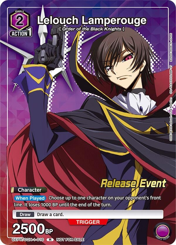 Image for Lelouch Lamperouge (Release Event Participation) (UEPR/CGH-1-016) [UE04BT: Code Geass: Lelouch of the Rebellion Release Event Cards]