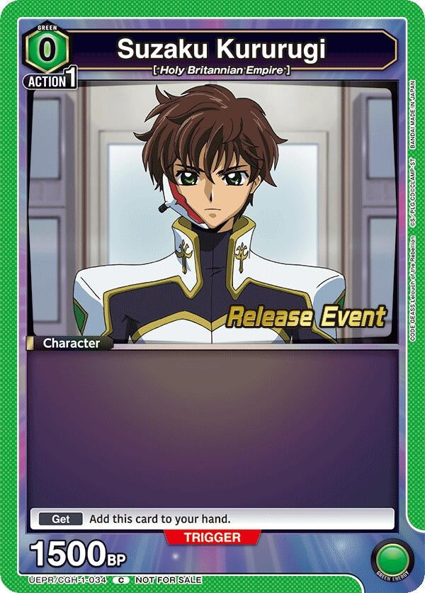 Image for Suzaku Kururugi (034) (UEPR/CGH-1-034) [UE04BT: Code Geass: Lelouch of the Rebellion Release Event Cards]