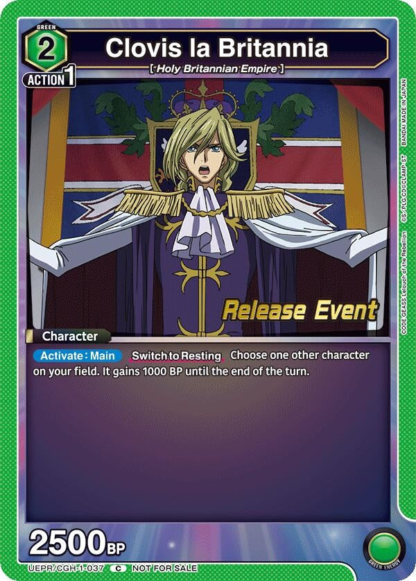 Image for Clovis la Britannia (UEPR/CGH-1-037) [UE04BT: Code Geass: Lelouch of the Rebellion Release Event Cards]