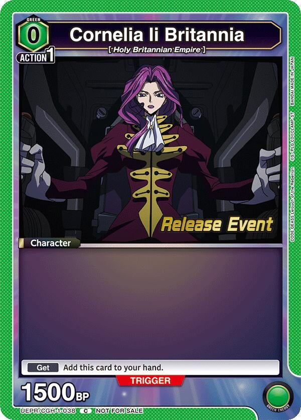 Image for Cornelia li Britannia (038) (UEPR/CGH-1-038) [UE04BT: Code Geass: Lelouch of the Rebellion Release Event Cards]