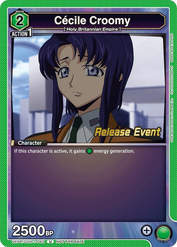 Image for Cecile Croomy (UEPR/CGH-1-042) [UE04BT: Code Geass: Lelouch of the Rebellion Release Event Cards]