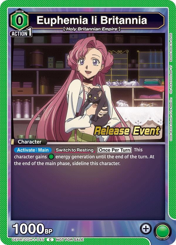 Image for Euphemia li Britannia (045) (UEPR/CGH-1-045) [UE04BT: Code Geass: Lelouch of the Rebellion Release Event Cards]