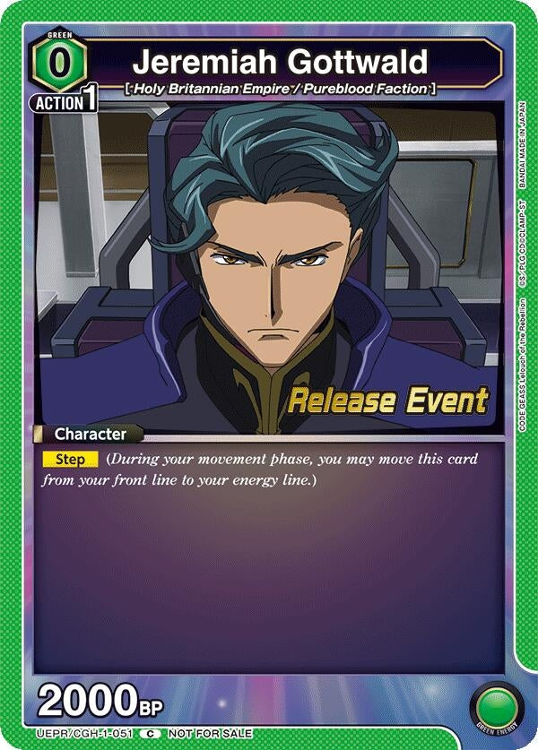 Image for Jeremiah Gottwald (051) (UEPR/CGH-1-051) [UE04BT: Code Geass: Lelouch of the Rebellion Release Event Cards]