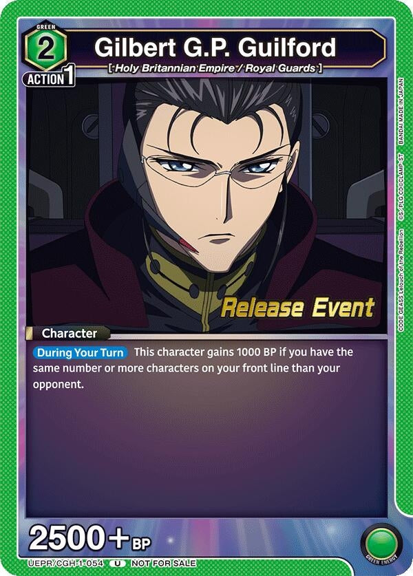 Image for Gilbert G.P. Guilford (UEPR/CGH-1-054) [UE04BT: Code Geass: Lelouch of the Rebellion Release Event Cards]
