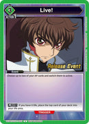 Image for Live! (UEPR/CGH-1-062) [UE04BT: Code Geass: Lelouch of the Rebellion Release Event Cards]