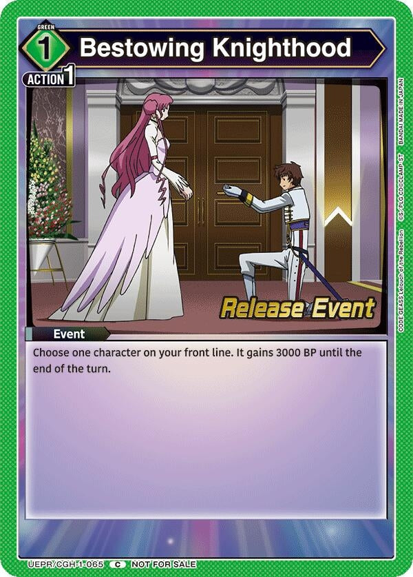 Image for Bestowing Knighthood (UEPR/CGH-1-065) [UE04BT: Code Geass: Lelouch of the Rebellion Release Event Cards]