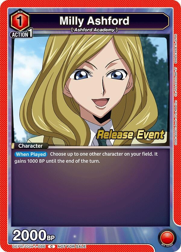 Image for Milly Ashford (086) (UEPR/CGH-1-086) [UE04BT: Code Geass: Lelouch of the Rebellion Release Event Cards]