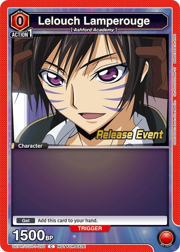 Image for Lelouch Lamperouge (090) (UEPR/CGH-1-090) [UE04BT: Code Geass: Lelouch of the Rebellion Release Event Cards]