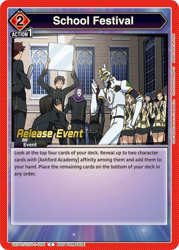 Image for School Festival (UEPR/CGH-1-096) [UE04BT: Code Geass: Lelouch of the Rebellion Release Event Cards]