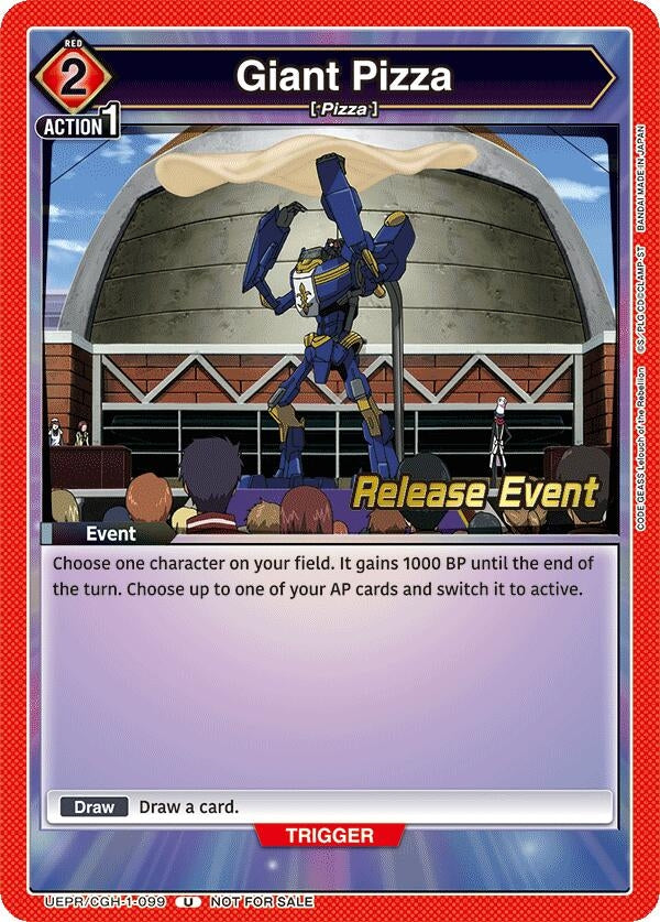 Image for Giant Pizza (UEPR/CGH-1-099) [UE04BT: Code Geass: Lelouch of the Rebellion Release Event Cards]