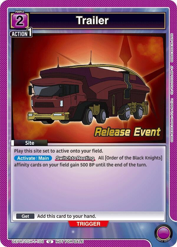Image for Trailer (UEPR/CGH-1-108) [UE04BT: Code Geass: Lelouch of the Rebellion Release Event Cards]