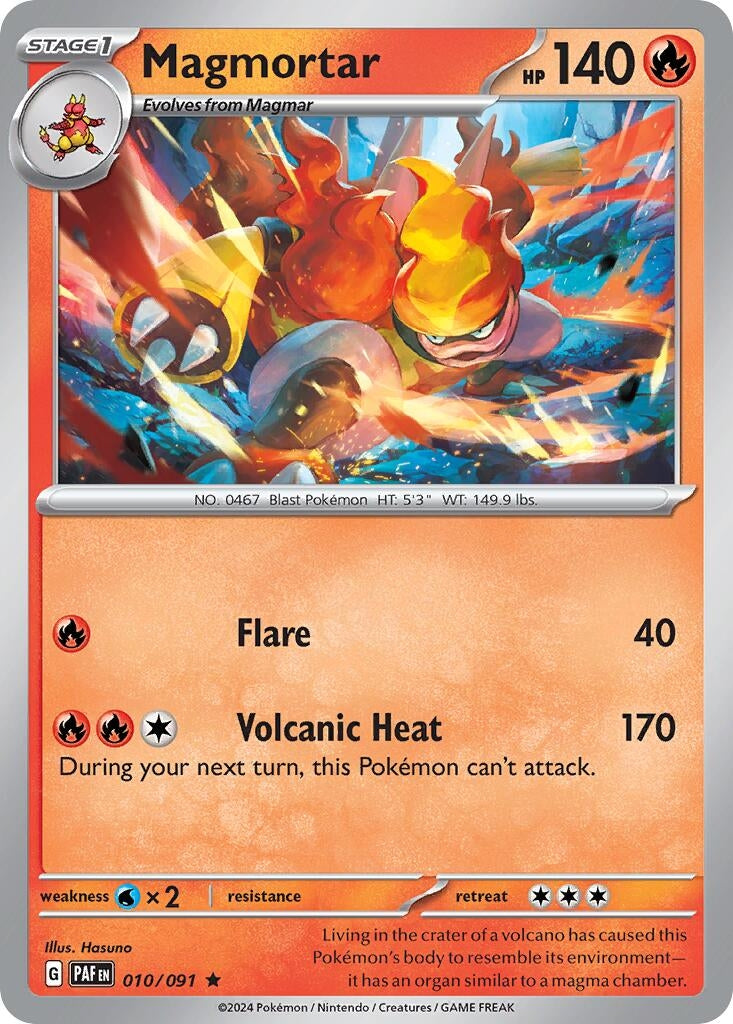 Image for Magmortar - 010/091 (Paldean Fates) (010/091) [PR]