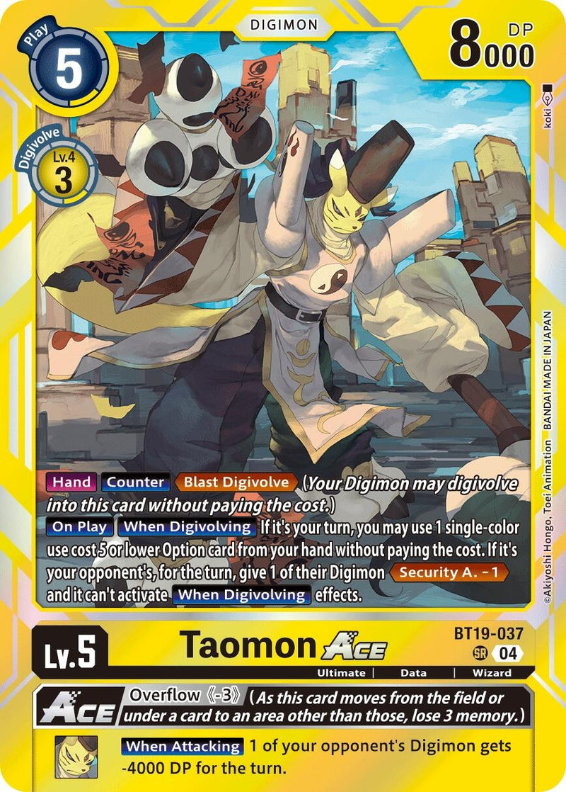 Image for Taomon ACE (BT19-037 SR) (Release Special Booster 2.5) (BT19-20) - Digimon Card Game