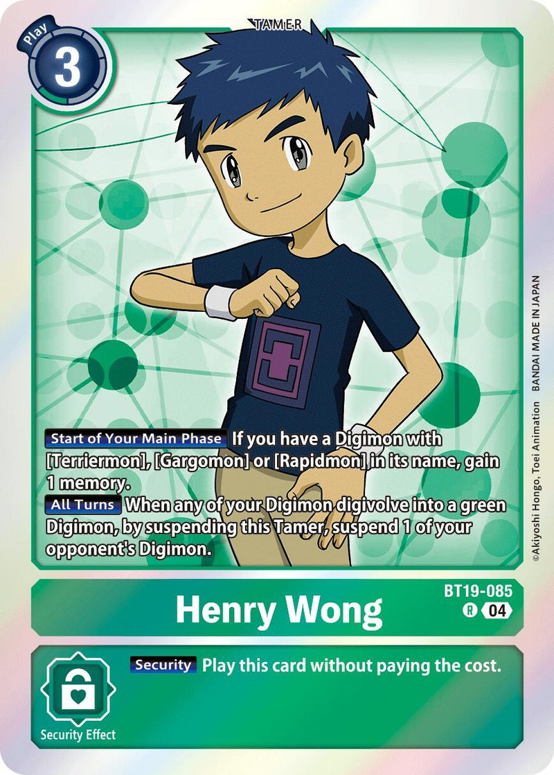 Image for Henry Wong (BT19-085 R) (Release Special Booster 2.5) (BT19-20) - Digimon Card Game
