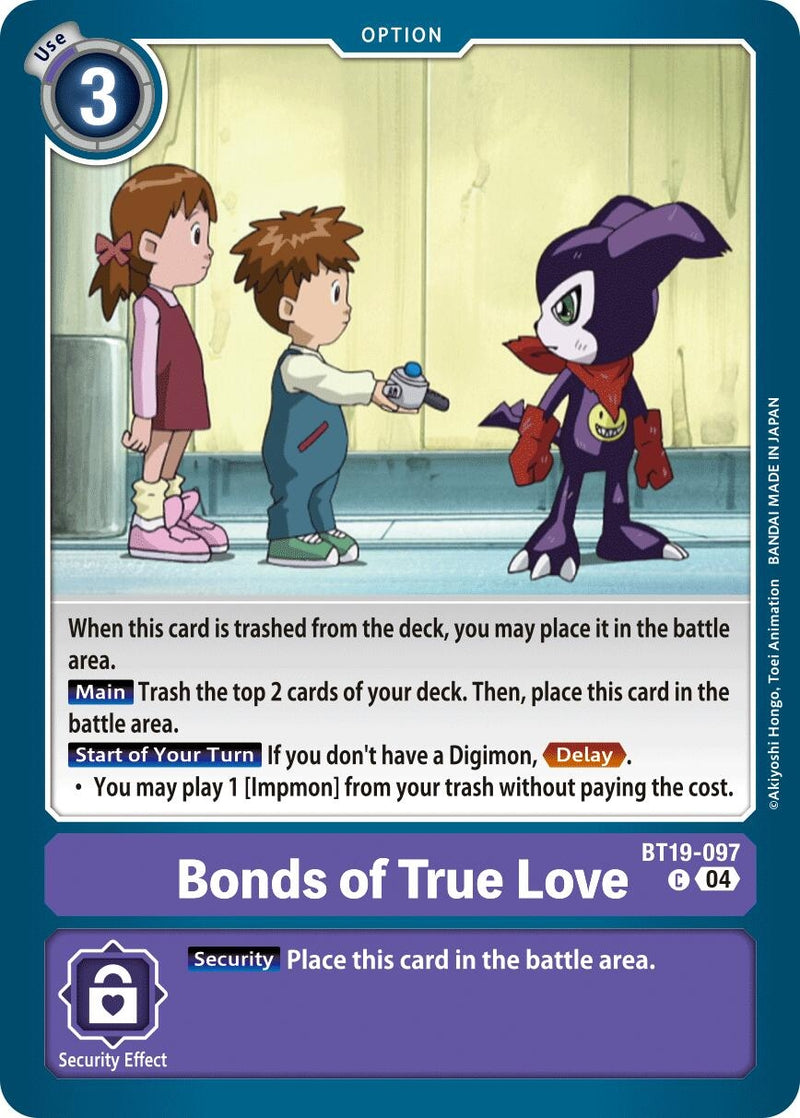 Image for Bonds of True Love (BT19-097 C) (Release Special Booster 2.5) (BT19-20) - Digimon Card Game