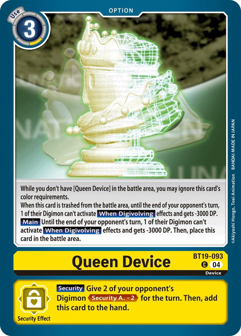 Image for Queen Device (BT19-093 C) (Release Special Booster 2.5) (BT19-20) - Digimon Card Game