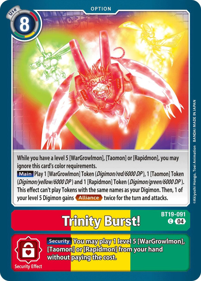 Image for Trinity Burst! (BT19-091 C) (Release Special Booster 2.5) (BT19-20) - Digimon Card Game