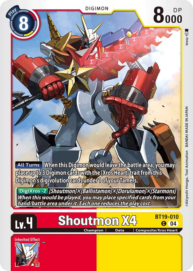 Image for Shoutmon X4 (BT19-010 C) (Release Special Booster 2.5) (BT19-20) - Digimon Card Game