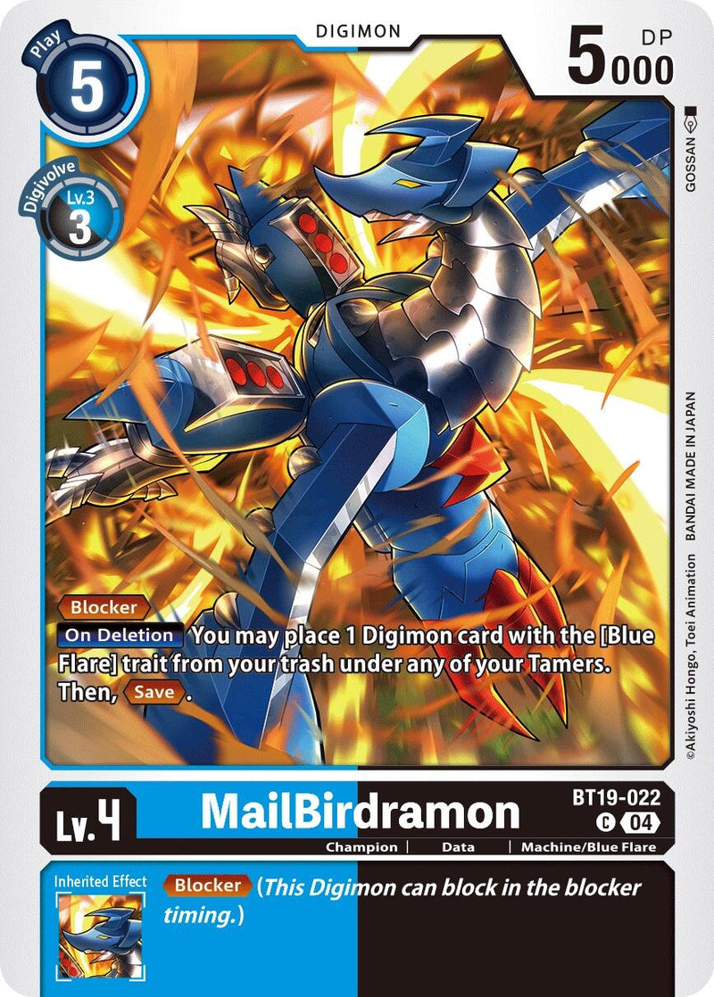 Image for MailBirdramon (BT19-022 C) (Release Special Booster 2.5) (BT19-20) - Digimon Card Game