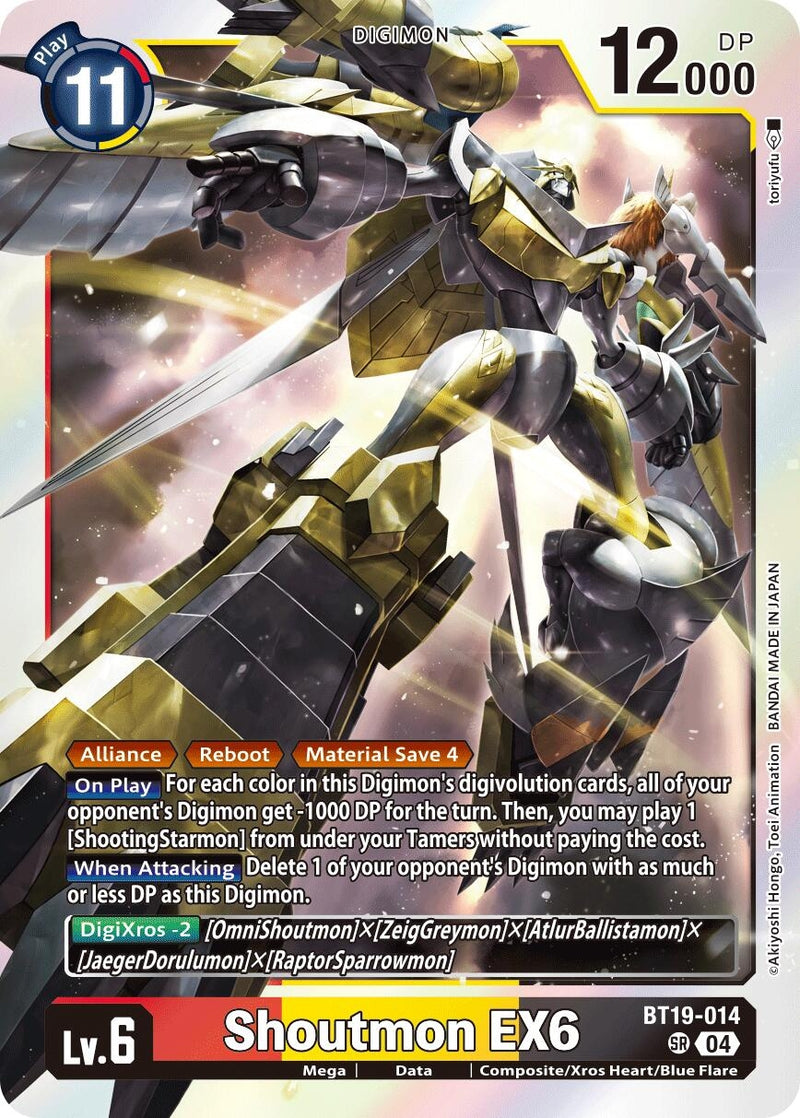 Image for Shoutmon EX6 (BT19-014 SR) (Release Special Booster 2.5) (BT19-20) - Digimon Card Game
