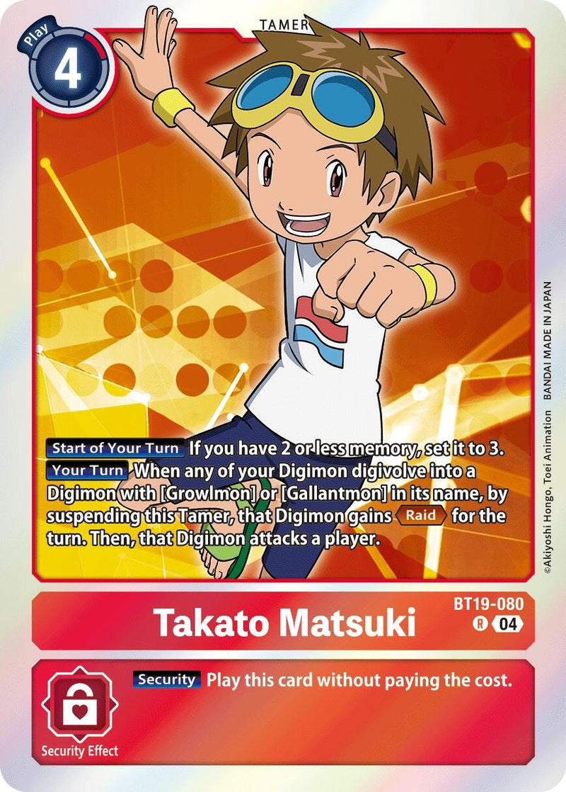 Image for Takato Matsuki (BT19-080 R) (Release Special Booster 2.5) (BT19-20) - Digimon Card Game