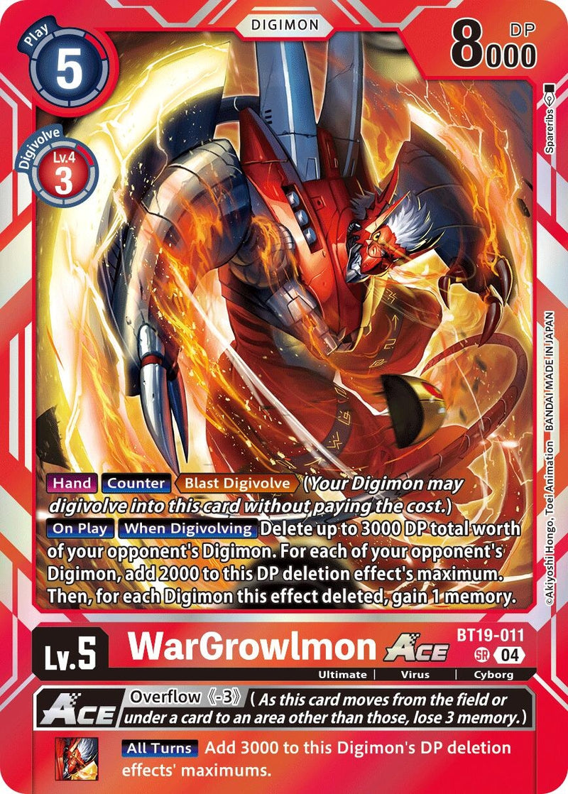 Image for WarGrowlmon ACE (BT19-011 SR) (Release Special Booster 2.5) (BT19-20) - Digimon Card Game