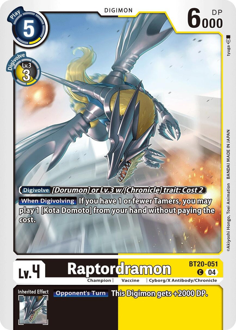 Image for Raptordramon (BT20-051 C) (Release Special Booster 2.5) (BT19-20) - Digimon Card Game