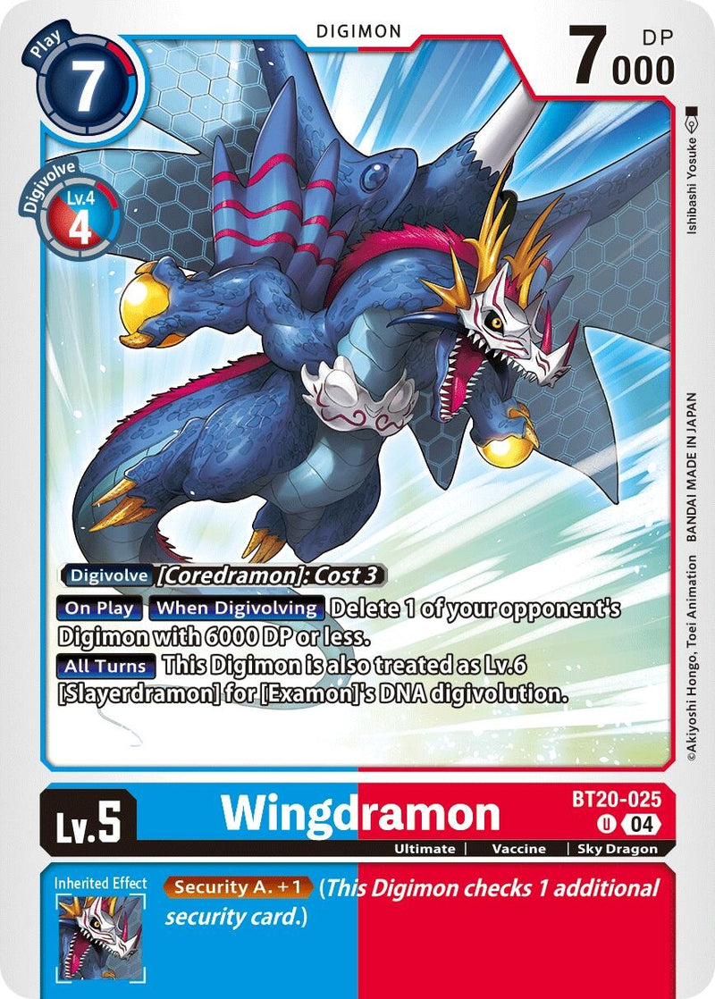 Image for Wingdramon (BT20-025 U) (Release Special Booster 2.5) (BT19-20) - Digimon Card Game