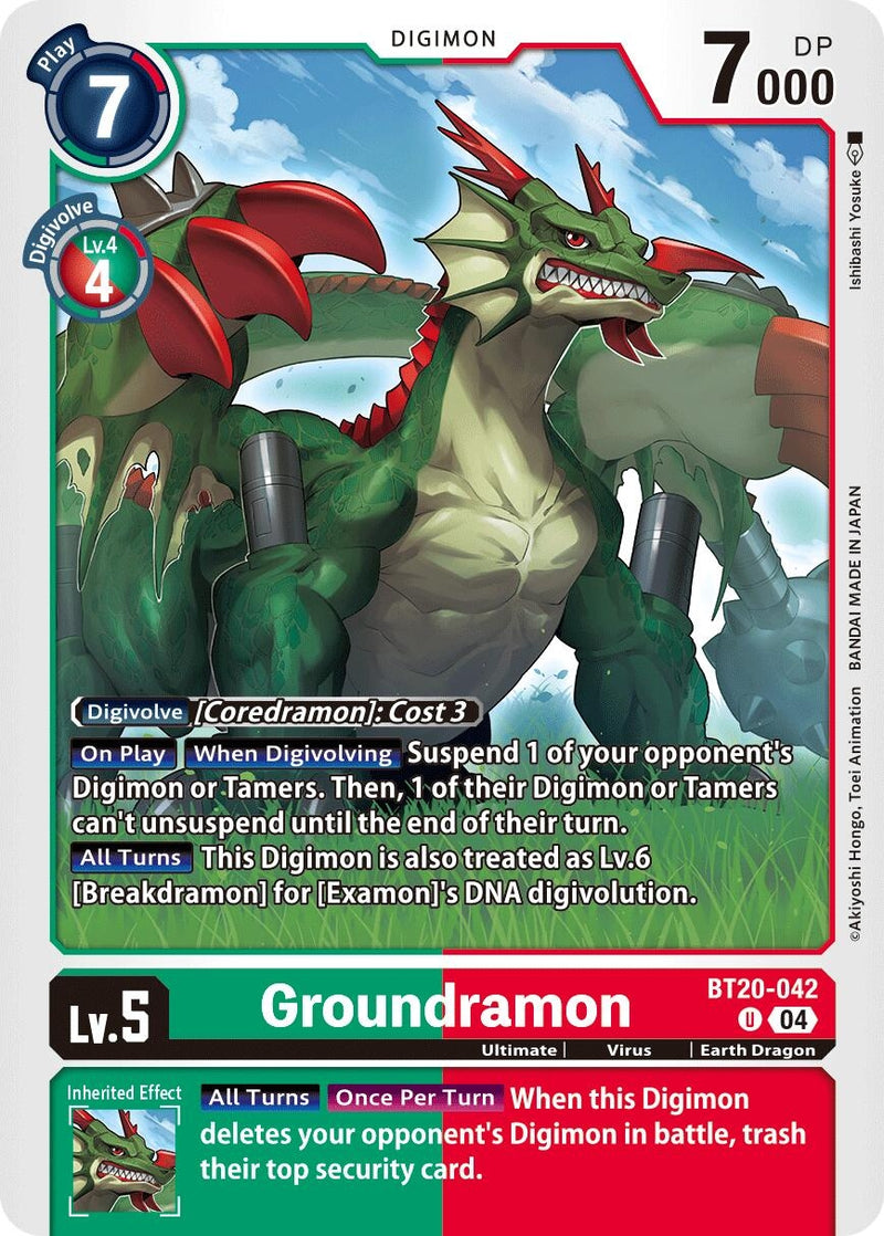Image for Groundramon (BT20-042 U) (Release Special Booster 2.5) (BT19-20) - Digimon Card Game