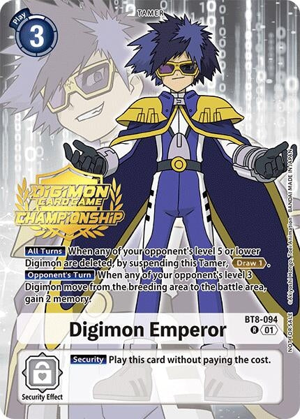 Image for Digimon Emperor (Championship 2024 Gold Stamp Card Set) (BT8-094 R) [BT08]
