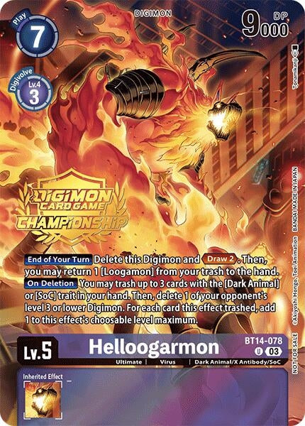 Image for Helloogarmon (Championship 2024 Tamers Pack) (BT14-078 U) [BT14]