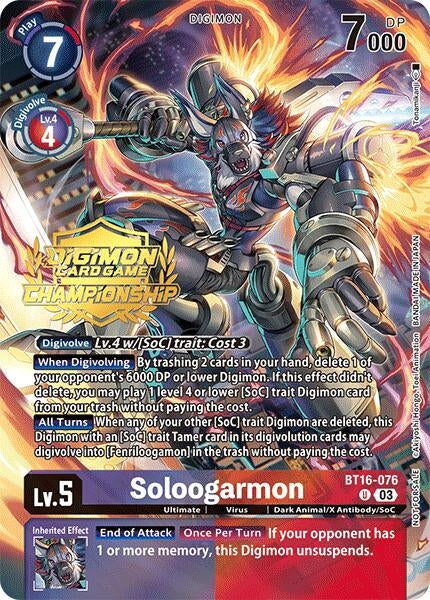 Image for Soloogarmon (Championship 2024 Tamers Pack) (BT16-076 U) [BT16]