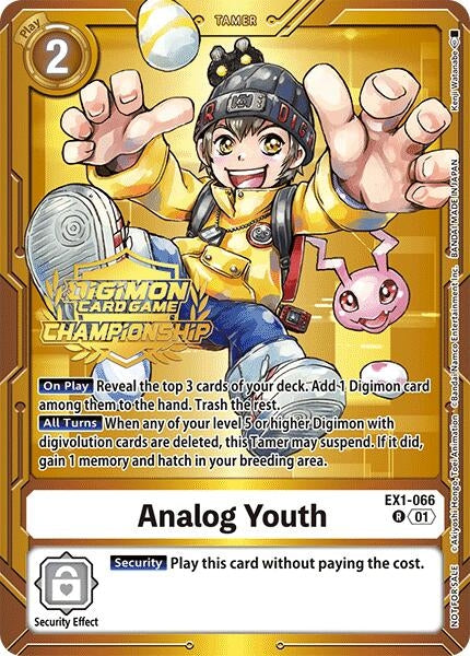 Image for Analog Youth (Championship 2024 Tamers Pack) (EX1-066 R) [EX01]