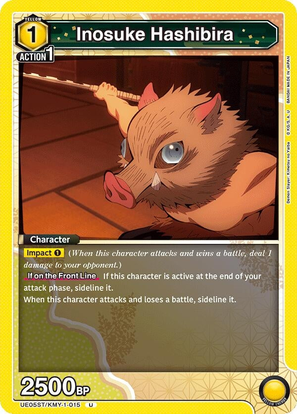 Image for Inosuke Hashibira (015) (UE05ST/KMY-1-015) [UE05ST: Demon Slayer: Kimetsu no Yaiba Starter Deck]