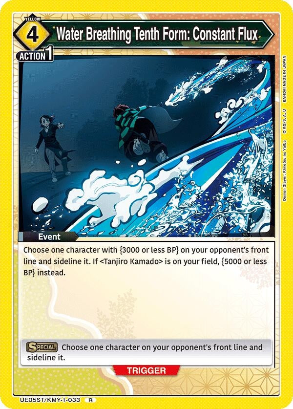 Image for Water Breathing Tenth Form: Constant Flux (UE05ST/KMY-1-033) [UE05ST: Demon Slayer: Kimetsu no Yaiba Starter Deck]