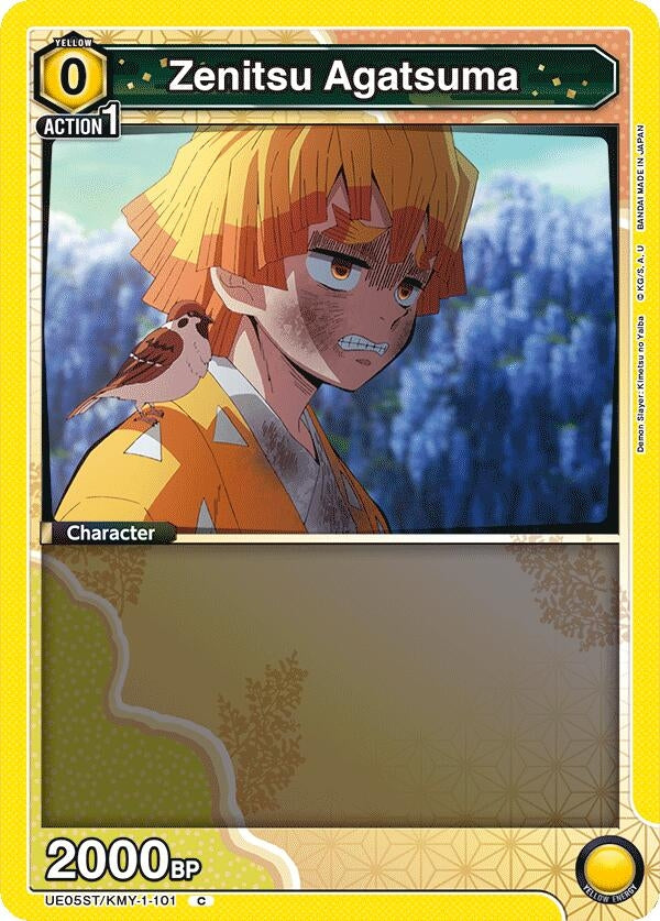 Image for Zenitsu Agatsuma (101) (UE05ST/KMY-1-101) [UE05ST: Demon Slayer: Kimetsu no Yaiba Starter Deck]