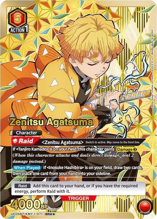 Image for Zenitsu Agatsuma (071) (SR**) (UE05BT/KMY-1-071) [UE05BT: Demon Slayer: Kimetsu no Yaiba]